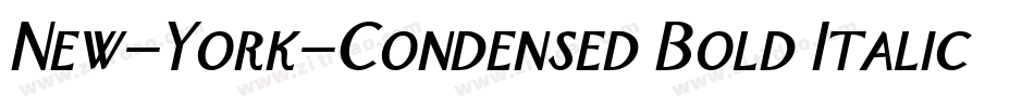 New-York-Condensed Bold Italic字体转换